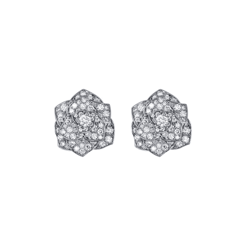 Piaget Rose Diamond Earrings-Piaget Rose Diamond Earrings G38U0072