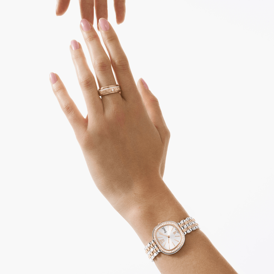 Piaget Sixtie Steel Rose Gold Watch - G0A51301
