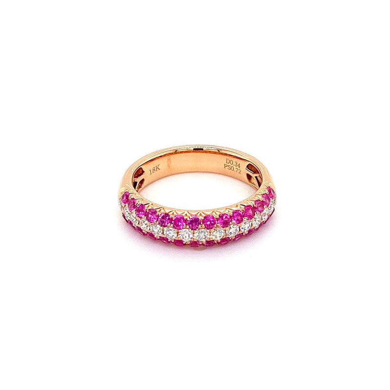Pink Sapphire Diamond Band-Pink Sapphire Diamond Band - SRTIJ01875