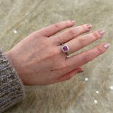 Pink Sapphire Diamond Ring-Pink Sapphire Diamond Ring - SRQDM00037