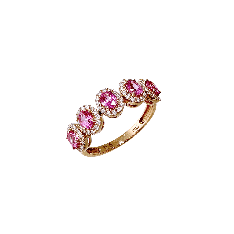 Pink Sapphire Diamond Ring-Pink Sapphire Diamond Ring - SRTIJ02339