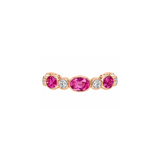 Pink Sapphire Diamond Rose Gold Ring-Pink Sapphire Diamond Rose Gold Ring - SRGUM00471