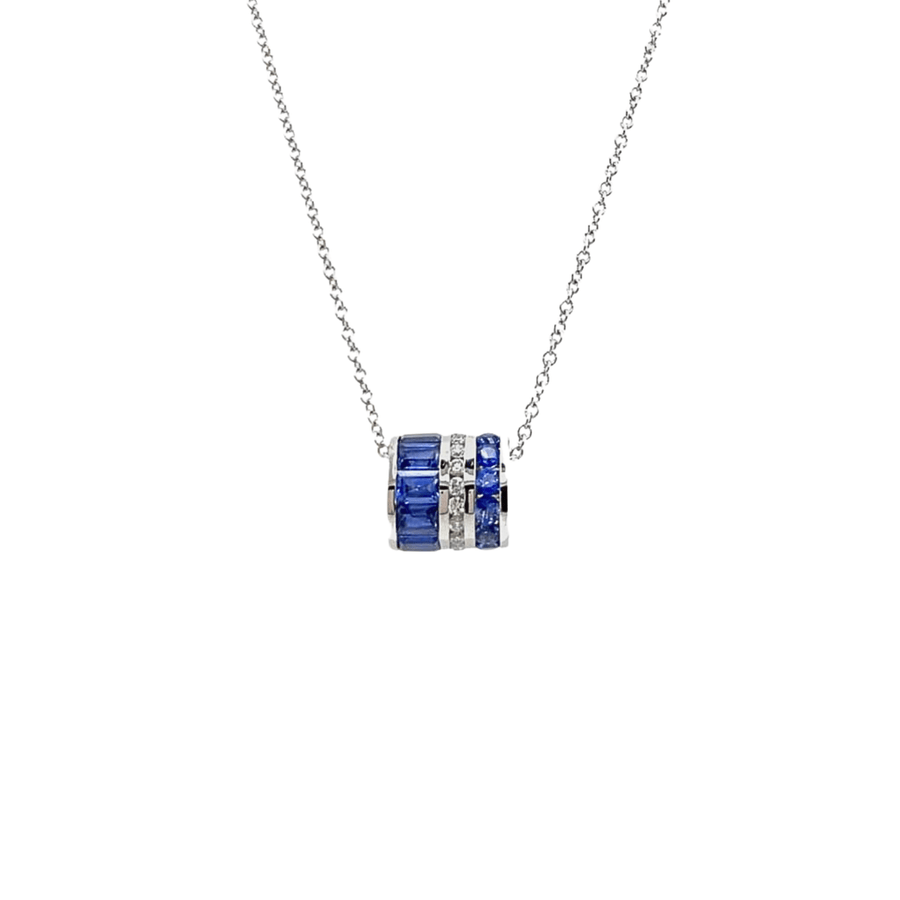 Piranesi Sapphire Diamond Pendant Necklace P1522-5