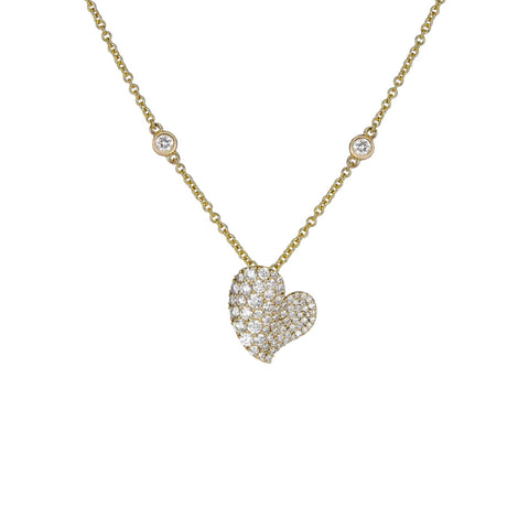 Piranesi Wave Heart Small Necklace-Piranesi Wave Heart Small Necklace - N6087 - 35