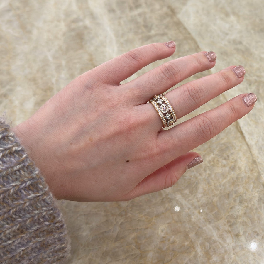 Platinum and Rose Gold Eternity Diamond Ring - DRJCK00082