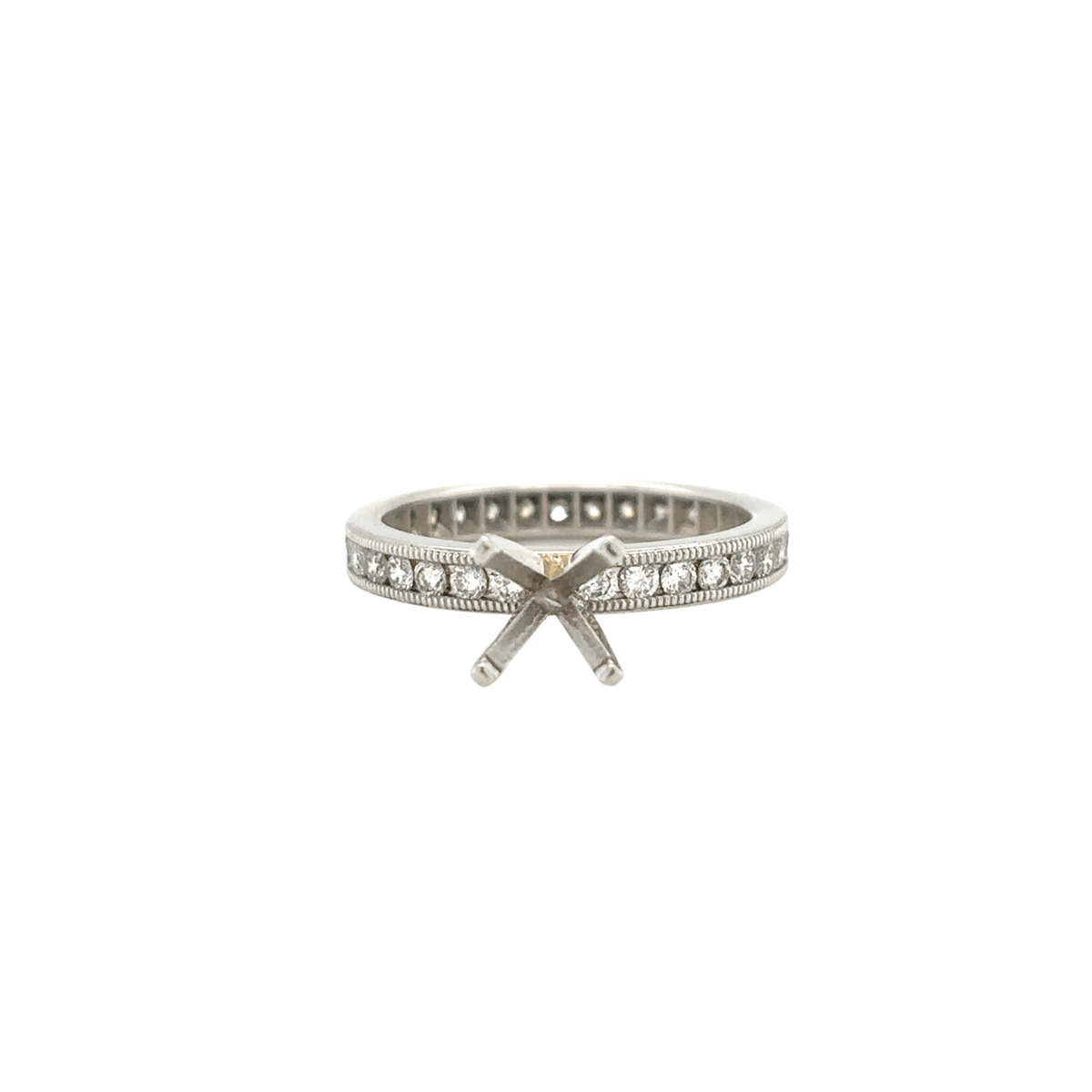 Platinum Diamond Mounting Ring - DMARM00037