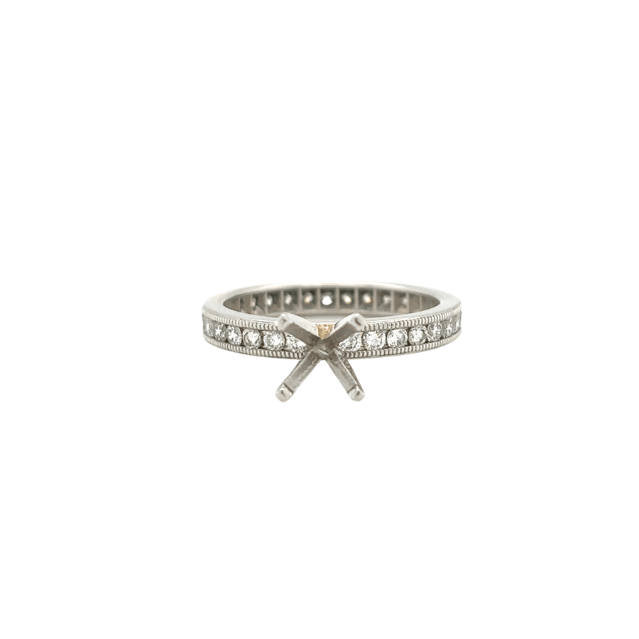 Platinum Diamond Mounting Ring - DMARM00037