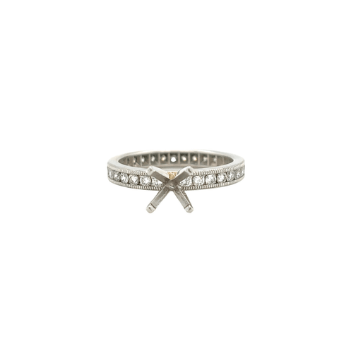 Platinum Diamond Mounting Ring-Platinum Diamond Mounting Ring - DMARM00037