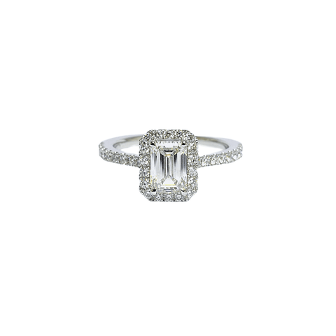 Platinum Diamond Ring-Platinum Diamond Ring - DRUJD00554