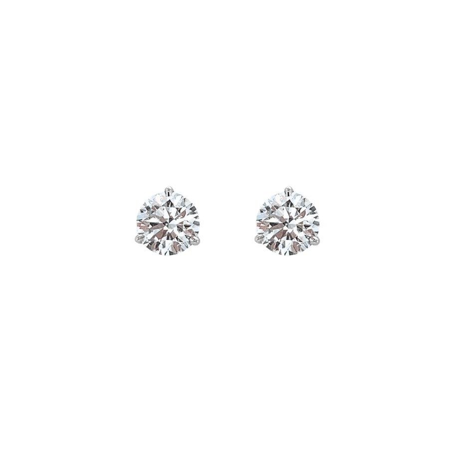 Platinum Diamond Stud Earrings - DEJST00406
