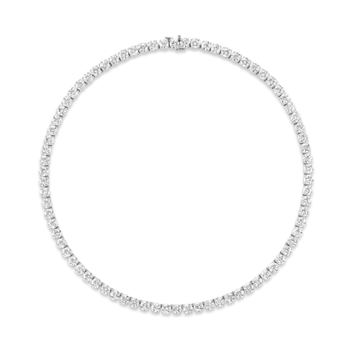 Platinum Diamond Tennis Necklace - T60502