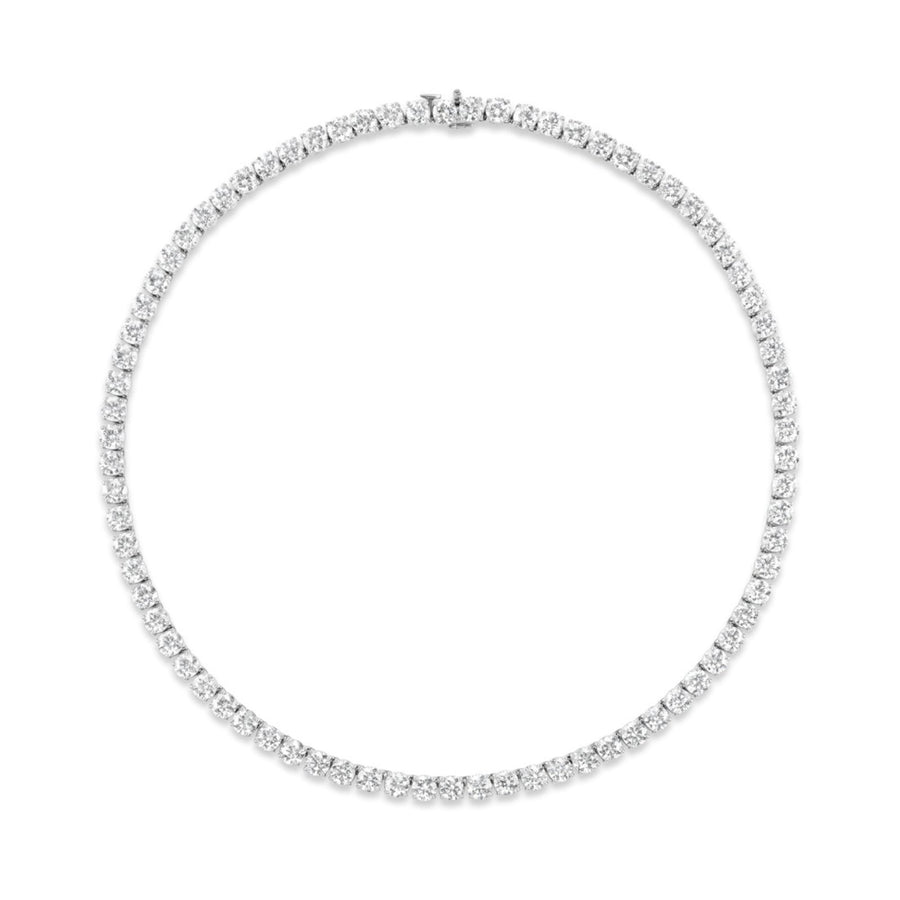 Platinum Diamond Tennis Necklace - T60502