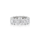 Platinum Emerald Eternity Diamond Band-Platinum Emerald Eternity Diamond Band