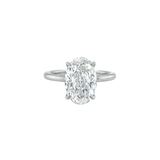 Oval Brilliant Cut Diamond Engagement Ring-Oval Brilliant Cut Diamond Engagement Ring