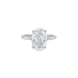 Platinum Oval-cut Diamond Engagement Ring-Platinum Oval - cut Diamond Engagement Ring - DRNKA05112