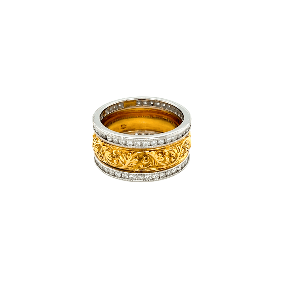 Platinum Yellow Gold Diamond Ring - DRARM00037