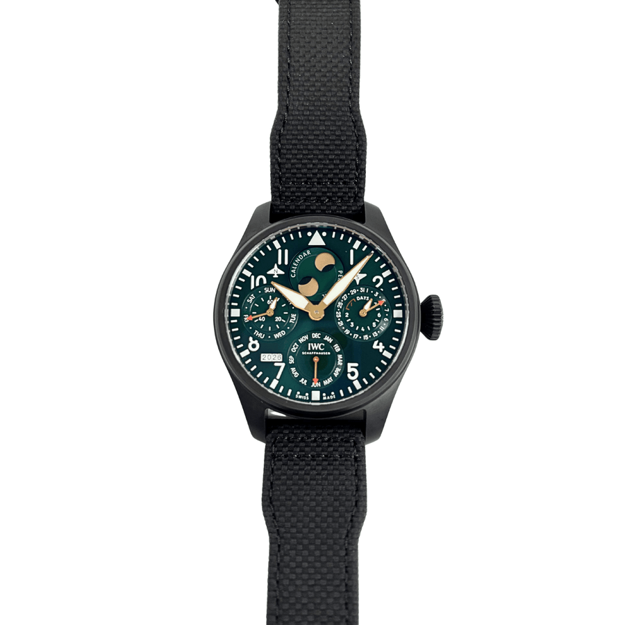 Pre-owned IWC Schaffhausen Big Pilot Perpetual Calendar Edition Racing Green IW503005