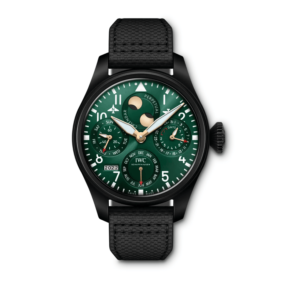 Pre-owned IWC Schaffhausen Big Pilot Perpetual Calendar Edition Racing Green - IW503005
