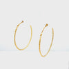 Gold Hoop Earrings with Diamond Cut 8EKEY02721 