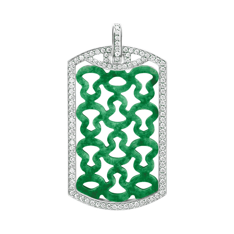 Qeelin Large Wulu Tag Pendant-Qeelin Large Wulu Tag Pendant - WUP20ANWGJE