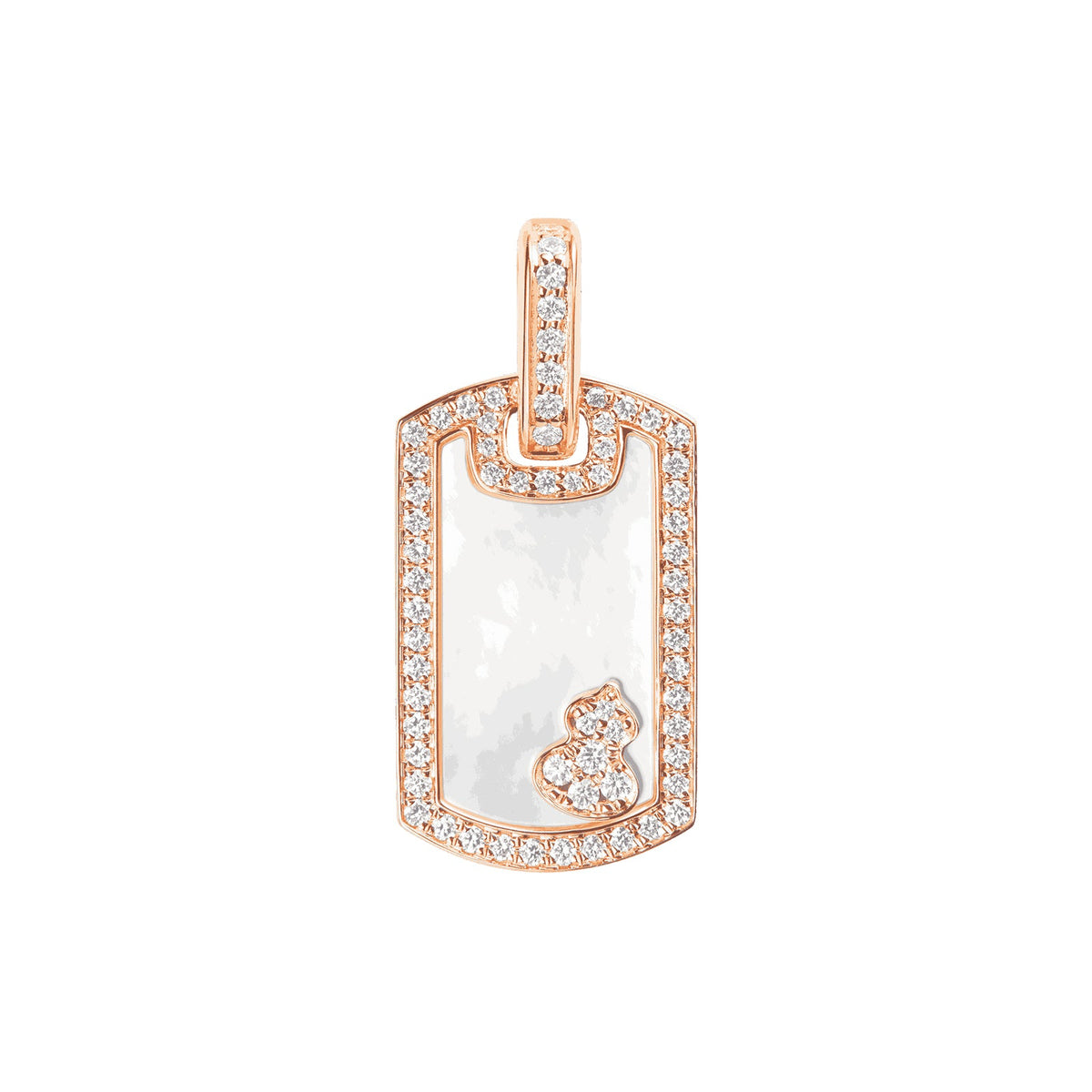 Qeelin Small Wulu Tag Pendant - WUP30ANRGMP