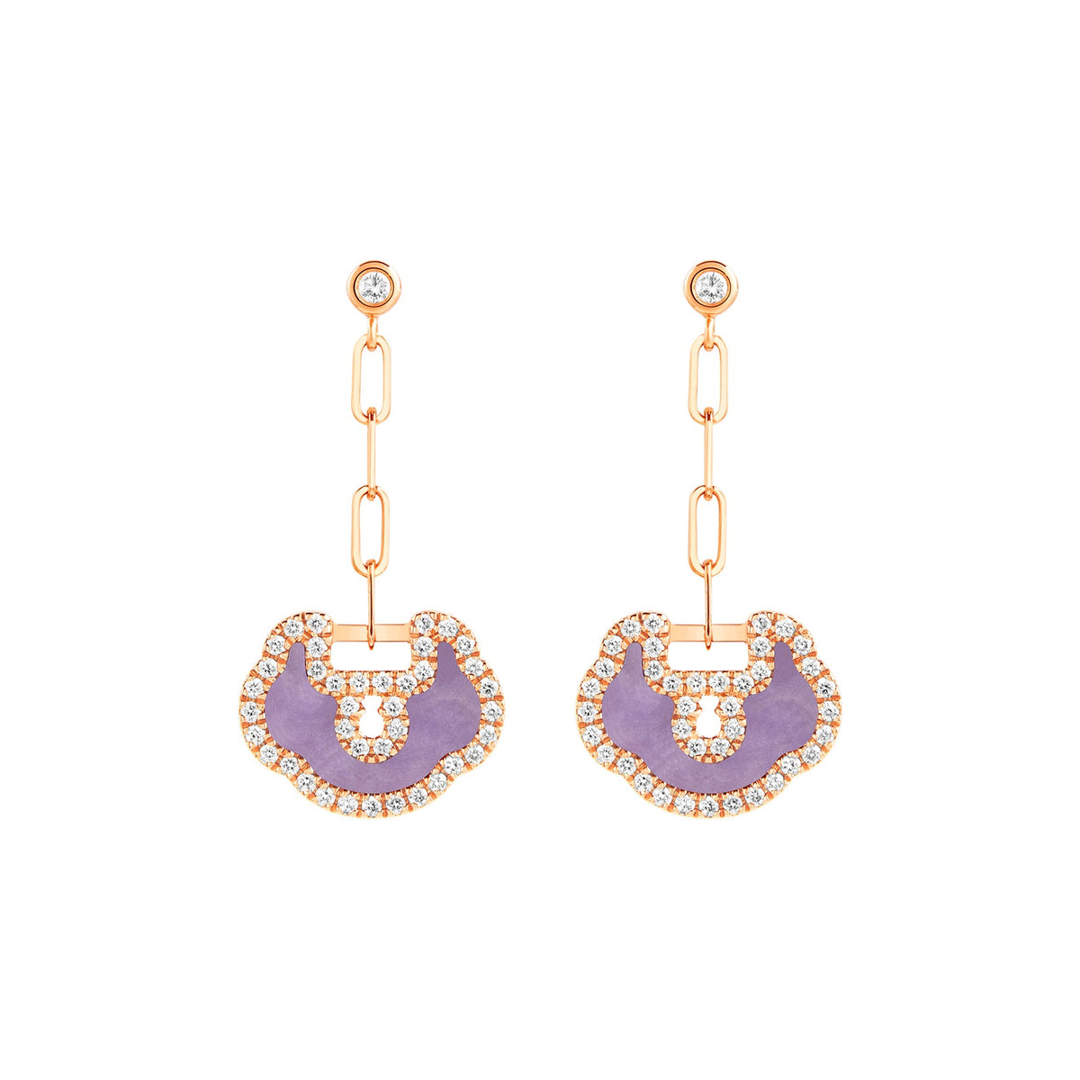 Qeelin Small Yu Yi Drop Earrings - YLE40BARGPJ