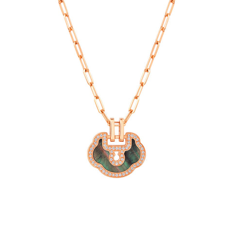 Qeelin Small Yu Yi Necklace-Qeelin Small Yu Yi Necklace - YLN30ABRGBM