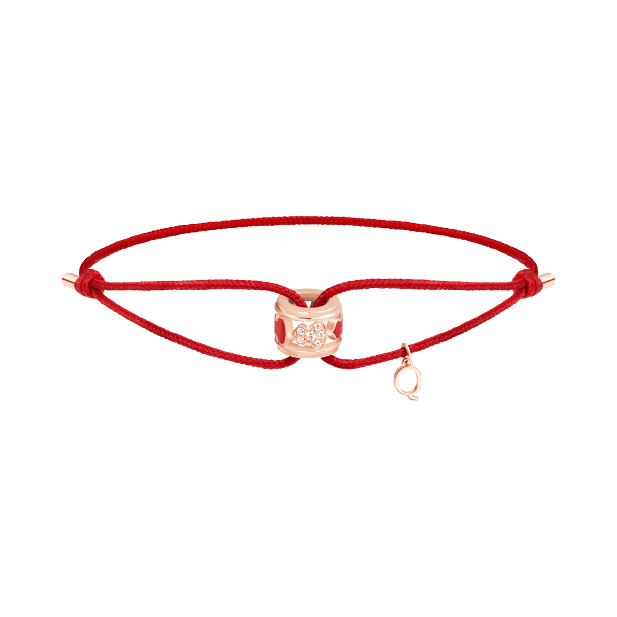 Qeelin Wulu Eternity Red Cord Bracelet - WUC50ANRGRH