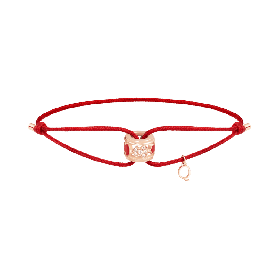 Qeelin Wulu Eternity Red Cord Bracelet - WUC50ANRGRH