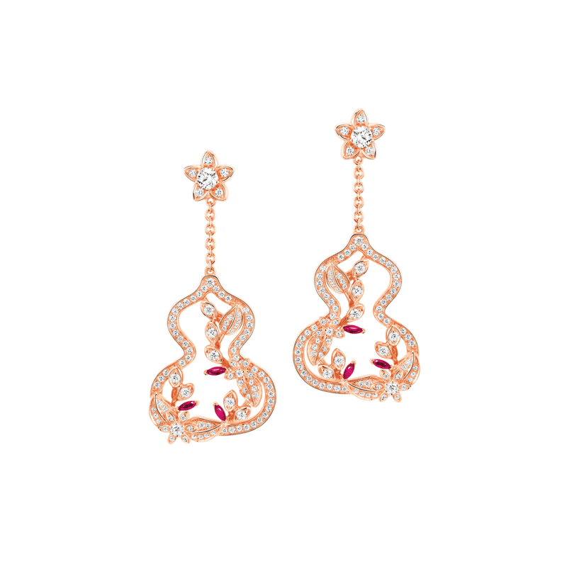 Qeelin Wulu Garden Earrings-Qeelin Wulu Garden Earrings - WUE25FXRGRU