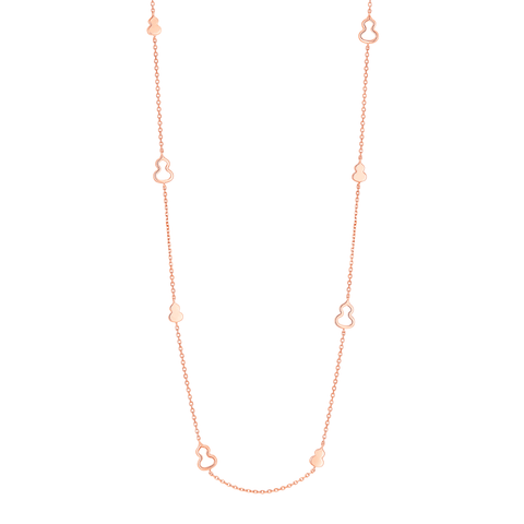 Qeelin Wulu Mini Long Necklace in 18K Rose Gold-Qeelin Wulu Mini Long Necklace in 18K Rose Gold WUL18APRG00