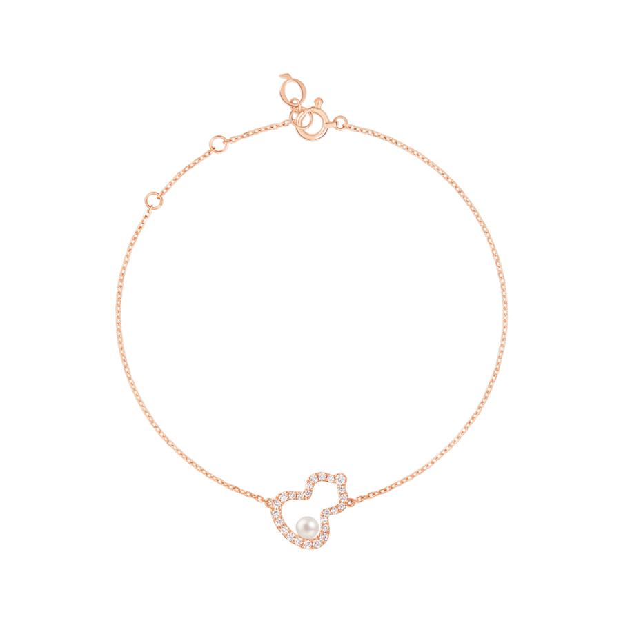 Qeelin Wulu Petite Bracelet with Akoya Pearl - WUB40HNRGKP