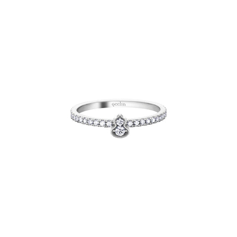 Qeelin Wulu White Gold Diamond Ring-Qeelin Wulu White Gold Diamond Ring - WUS50ADWGDI