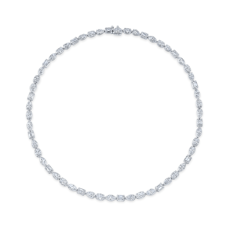 Rahaminov Diamonds Mixed Diamond Necklace-Rahaminov Diamond Necklace NK-8830