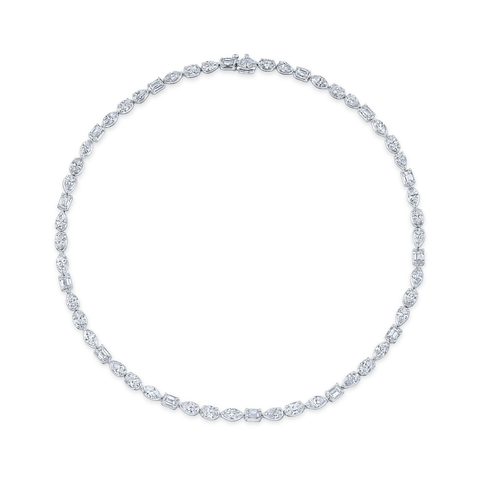 Rahaminov Diamonds Mixed Diamond Necklace-Rahaminov Diamonds Mixed Diamonds Necklace