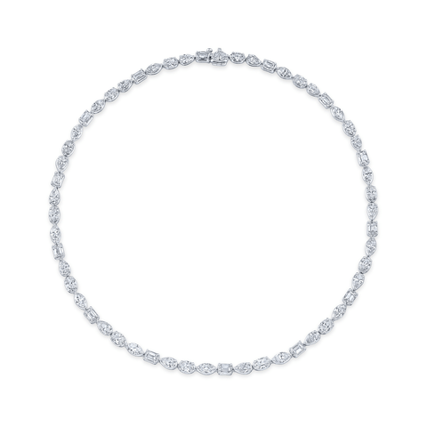 Rahaminov Diamonds Mixed Diamond Necklace-Rahaminov Diamonds Mixed Diamonds Necklace