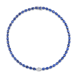 Rahaminov Diamonds Sapphire Diamond Necklace-Rahaminov Sapphire Diamond Necklace - CS - 1882