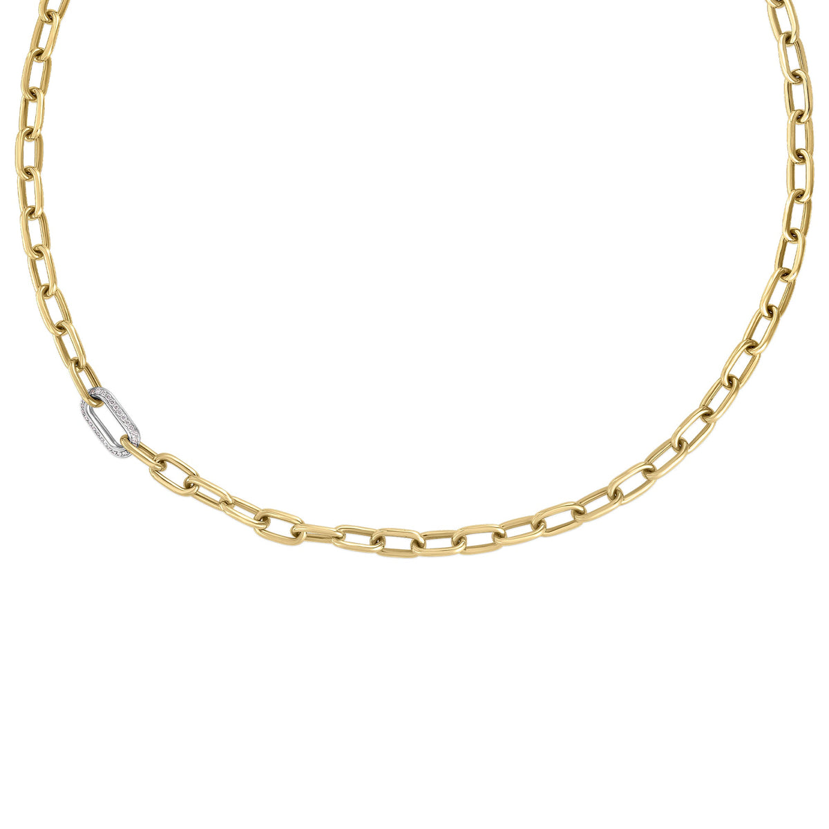 Roberto Coin Diamond Link Necklace - 9151272AJ17X