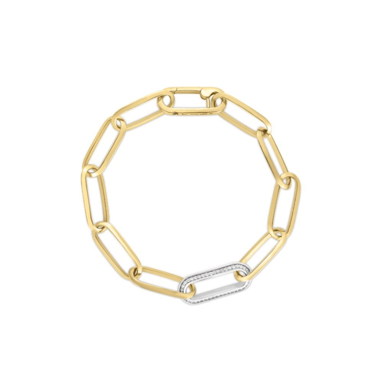 Roberto Coin Diamond Paperclip Link Bracelet-Roberto Coin Diamond Paperclip Link Bracelet - 9151272AJLBX
