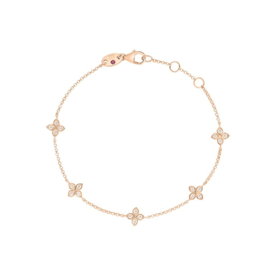 Roberto Coin Love by the Inch 5 Station Flower Bracelet - 7773222AXLBX5