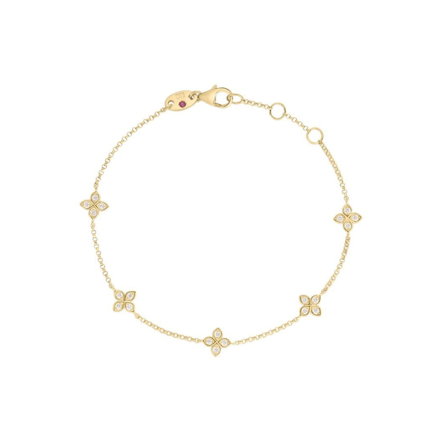 Roberto Coin Love by the Inch 5 Station Flower Bracelet - 7773222AYLBX5