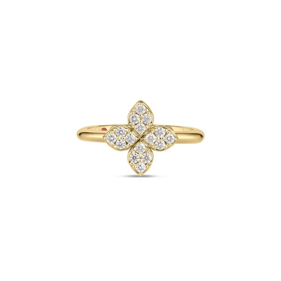 Roberto Coin Love in Verona Medium Pave Diamond Flower Ring - 7773639AY65X