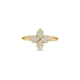 Roberto Coin Love in Verona Medium Pave Diamond Flower Ring-Roberto Coin Love in Verona Medium Pave Diamond Flower Ring - 7773639AY65X