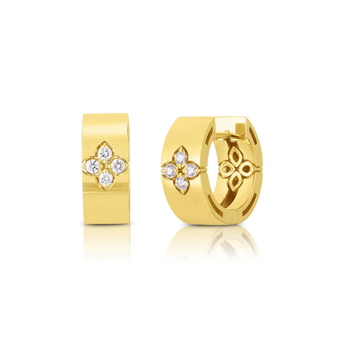 Roberto Coin Love in Verona Small Diamond Hoop Earrings-Roberto Coin Love in Verona Small Diamond Hoop Earrings - 8882968AYERX