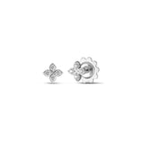 Roberto Coin Love in Verona Small Pave Diamond Flower Stud Earrings-Roberto Coin Love in Verona Small Pave Diamond Flower Stud Earrings - 7773657AWERX