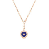 Roberto Coin Obelisco Large Lapis & Diamond Medallion Necklace-Roberto Coin Obelisco Large Lapis & Diamond Medallion Necklace - 8883123AX19XB