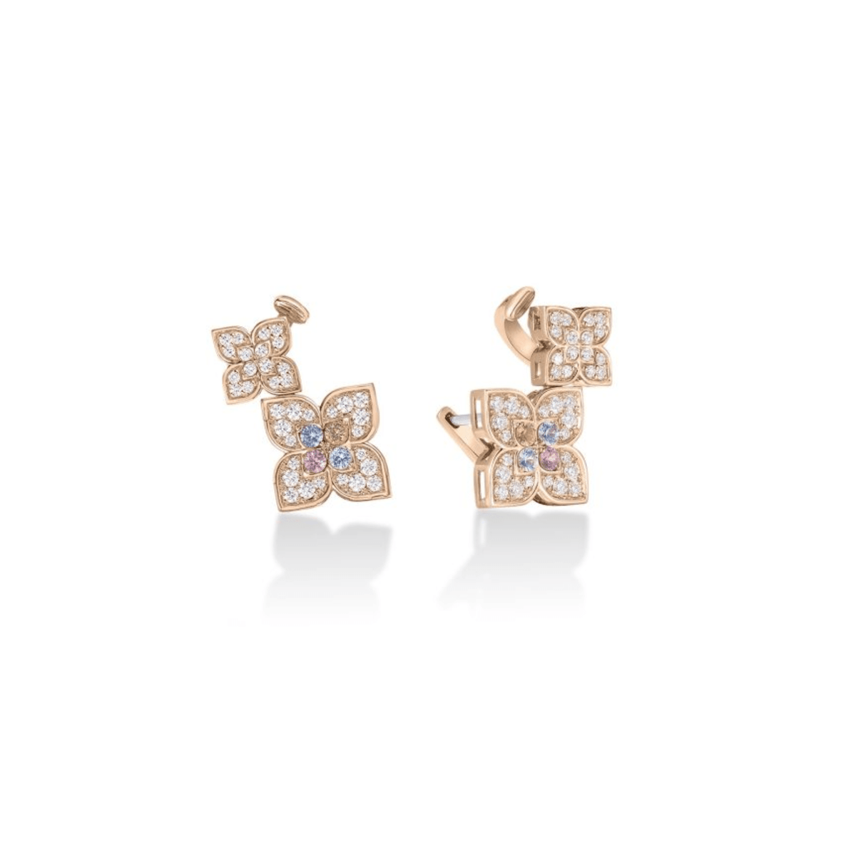 Roberto Coin Venetian Princess Carnival Double Flower Climber Earrings - 7773733AXERX