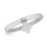 Roberto Coin Venetian Princess Dangling Flower Charm Diamond Bangle-Roberto Coin Venetian Princess Dangling Flower Charm Diamond Bangle - 7772825AWBAX