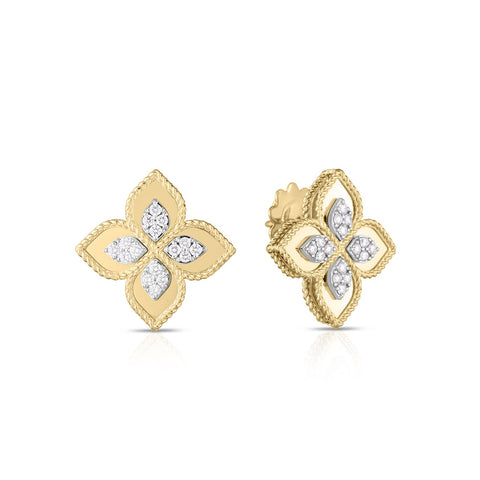Roberto Coin Venetian Princess Diamond Medium Flower Stud Earrings-Roberto Coin Venetian Princess Diamond Medium Flower Stud Earrings - 8882754AJERX