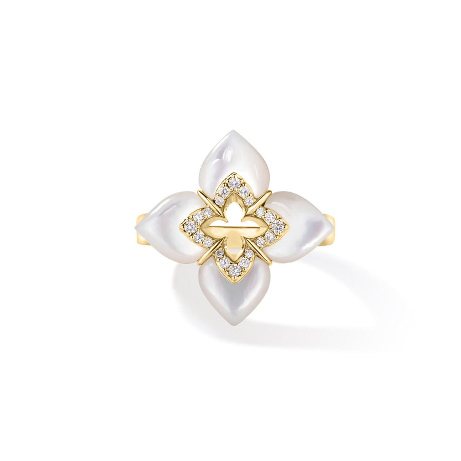 Roberto Coin Venetian Princess Mother - of - Pearl & Diamond Ring - 8883529AY65XM